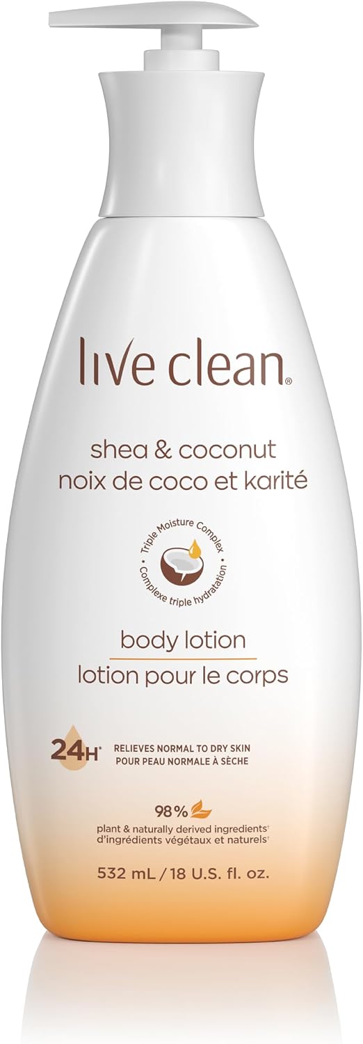 Live Clean Daily Moisturizing Body Lotion, Shea & Coconut, 532 mL