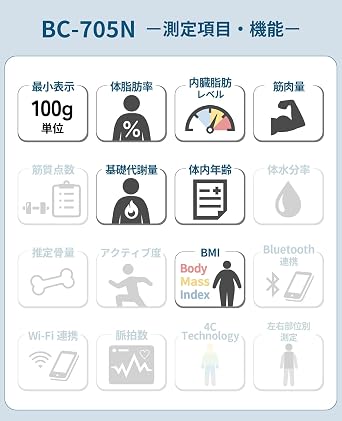 Tanita Body Composition Monitor, Made in Japan, BC-705N WH, Auto-recognition Feature for Easy Measurements