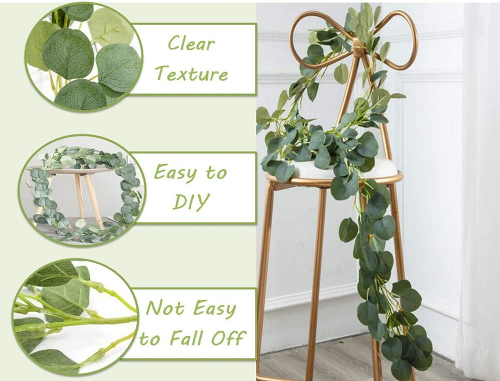 GAZON ARTIFICIEL,10--Guirlande De Feuilles Vertes De Lierre Artificiel