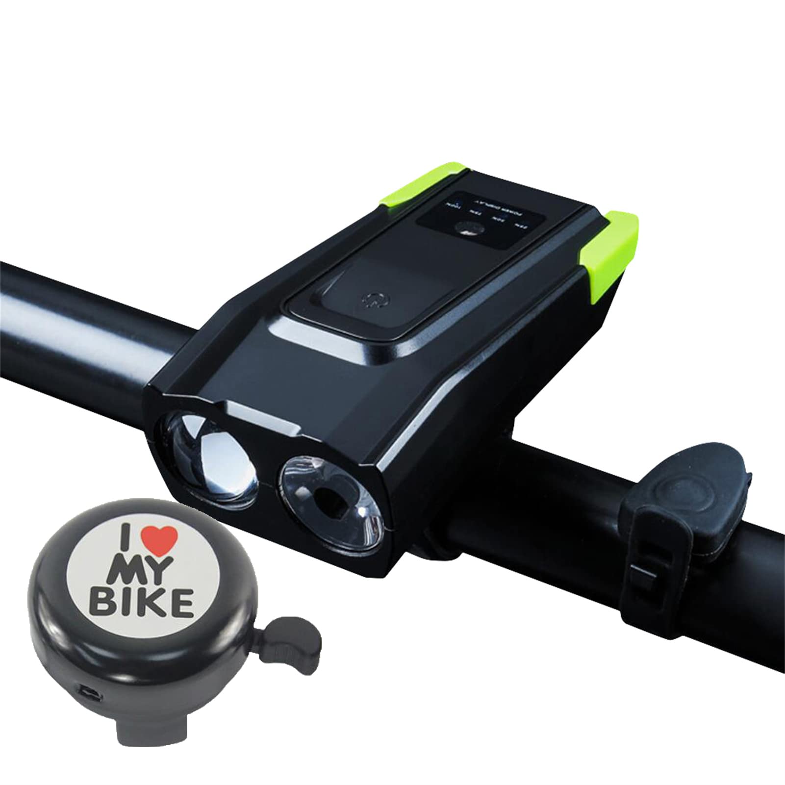Oświetlenie Bezpieczeństwa Światło Rowerowe Reflektor 4000mah Zestaw Do Ładowania Usb Światło Rowerowe Wodoodporny Super Jasne Światło Rowerowe I Dzwonek Samochodowy Na Prezent
