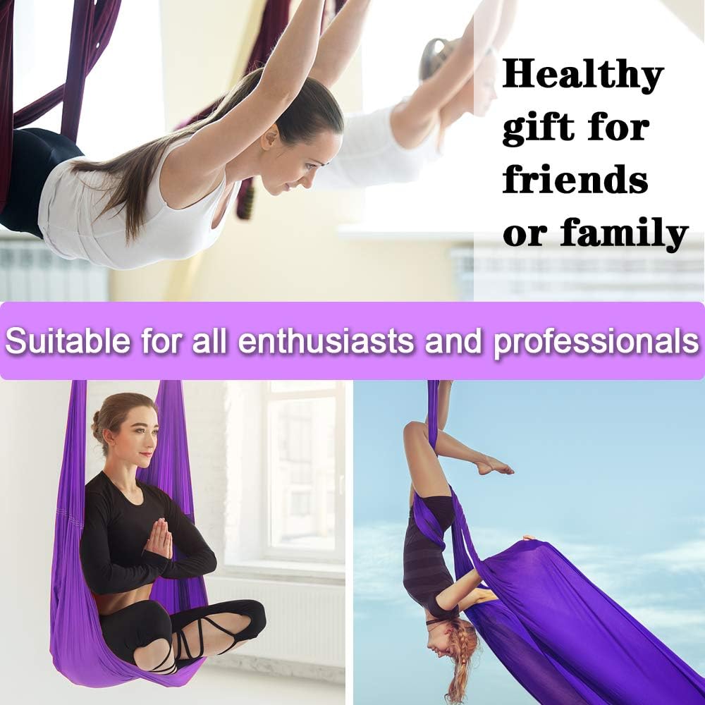 Hamaca De Yoga Aérea De Seda 5.5 Yardas Premium | Envío Gratis