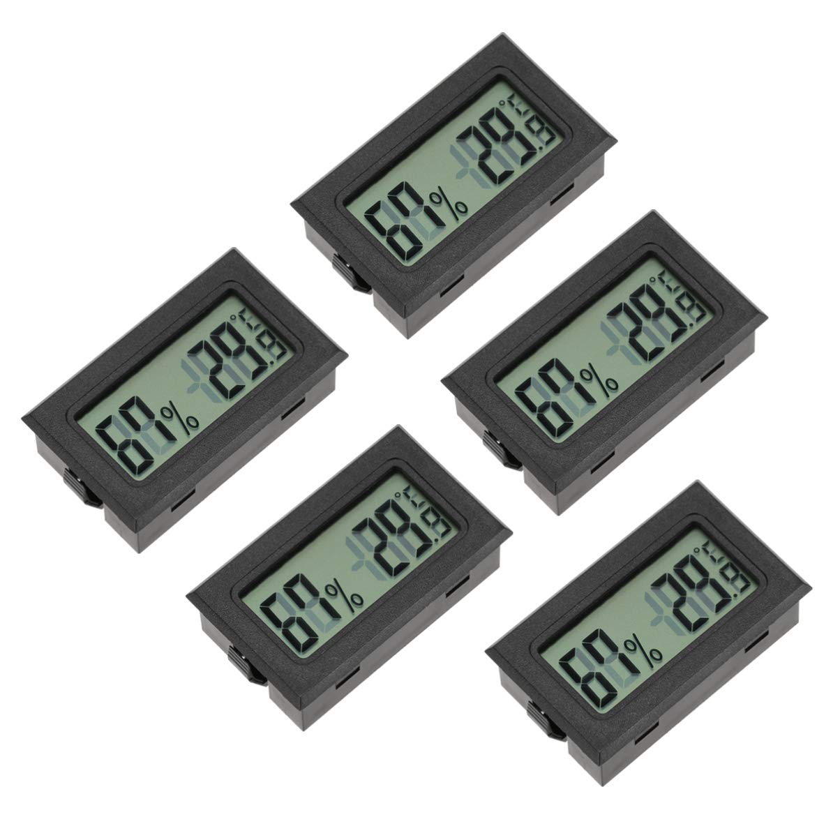 BESPORTBLE 3 Set Igrometri per Terrari Igroscopio Digitale Sonda Mini Digitale LCD Esterno Igroscopio Digitale Monitor 5 Pz * 3