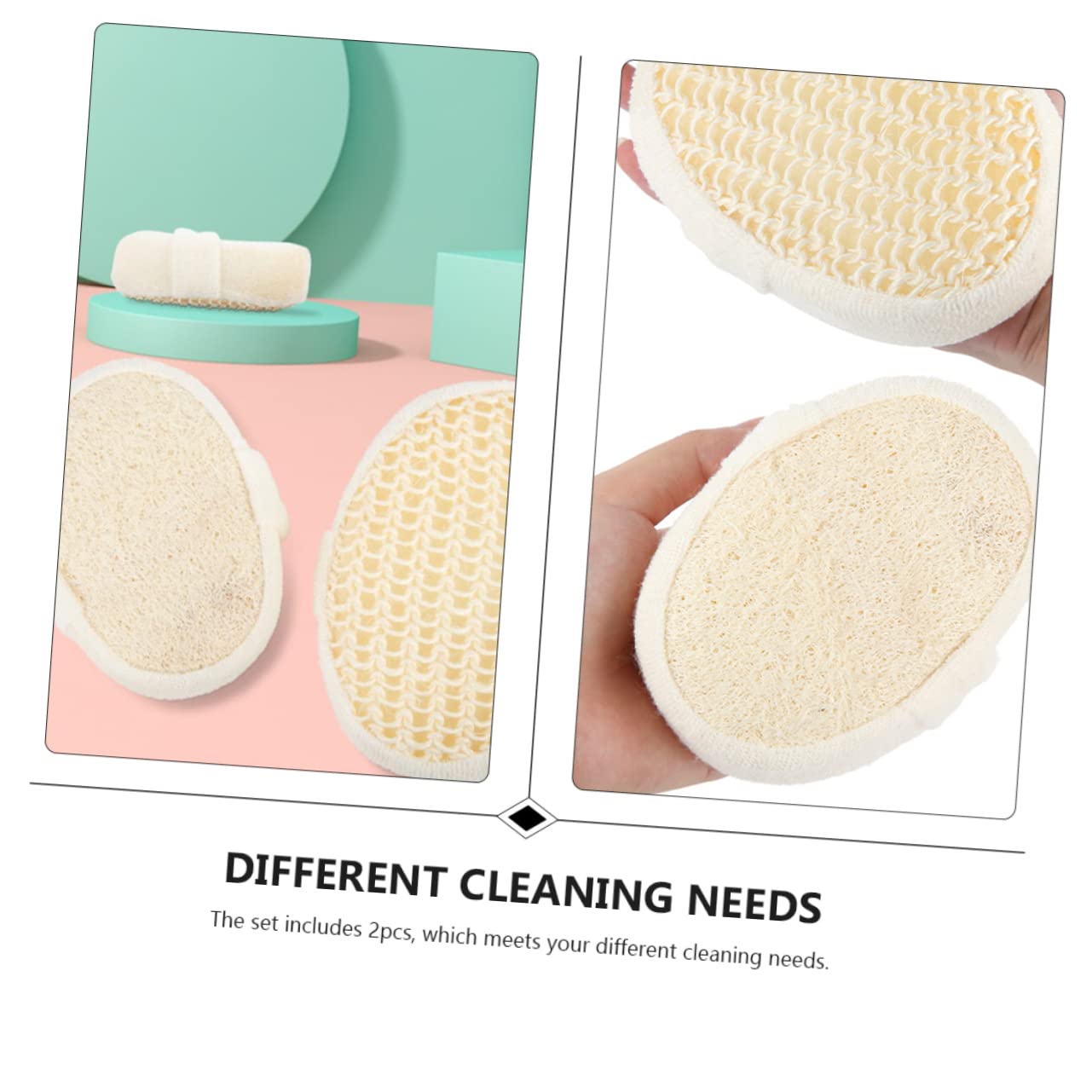 FOMIYES 6piezas Esponjas De De Lufa De Cepillos Exfoliantes Para Cuerpo y Espalda Limpieza y Masaje Para Hombres y Mujeres