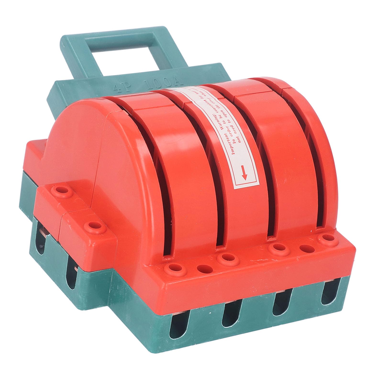 FTVOGUE Interruptor de Aislamiento Bipolar 100A 4P AC380V DPDT Interruptor de Transferencia Latón ABS Aislamiento 2 Fuente de Alimentación Conexión Firme para Equipos Industriales Domésticos