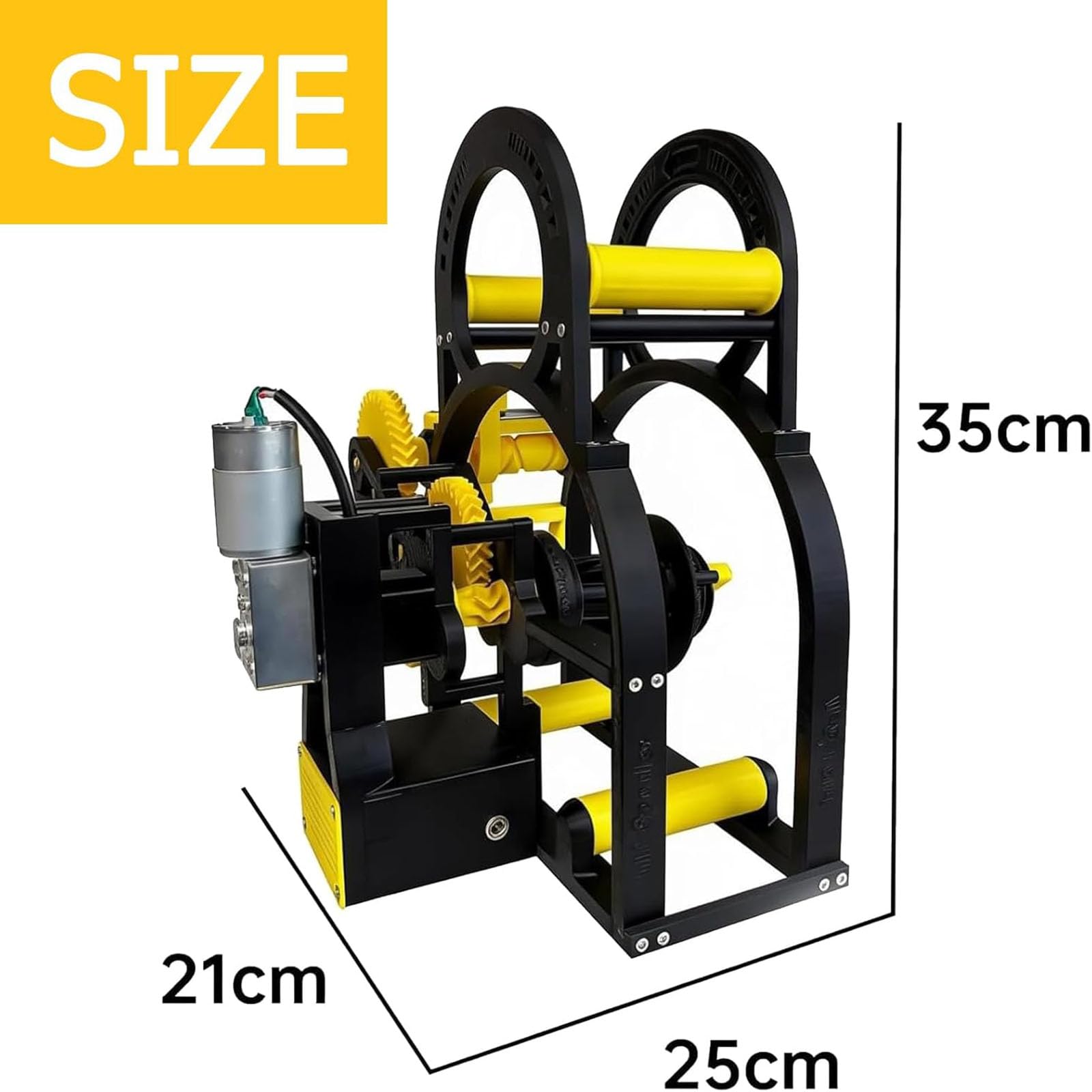 Bobinatore di filamento elettrico da 36 W Avvolgitore di materiali di consumo industriali 3D con cuscinetti di precisione e guida lineare in metallo Avvolgimento ad alta efficienza per ottimizzare