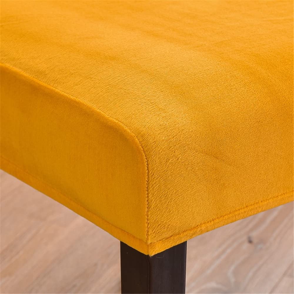 Set di 10 coprisedili in velluto di lusso per sedie con schienale alto, tessuto elasticizzato in elastan, sfoderabile e lavabile, protezione per sedia da pranzo, colore oro solido