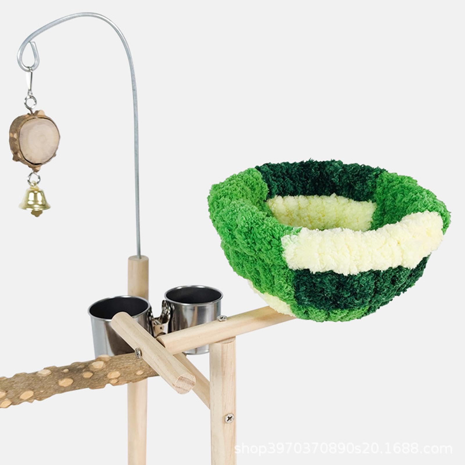 Parque Infantil de Madera, Soporte for Percha for pájaros, Accesorios for jaulas de Juguete de Actividad, Parque Infantil for Loros de Juguete de pie for Suelo del hogar/1293/925