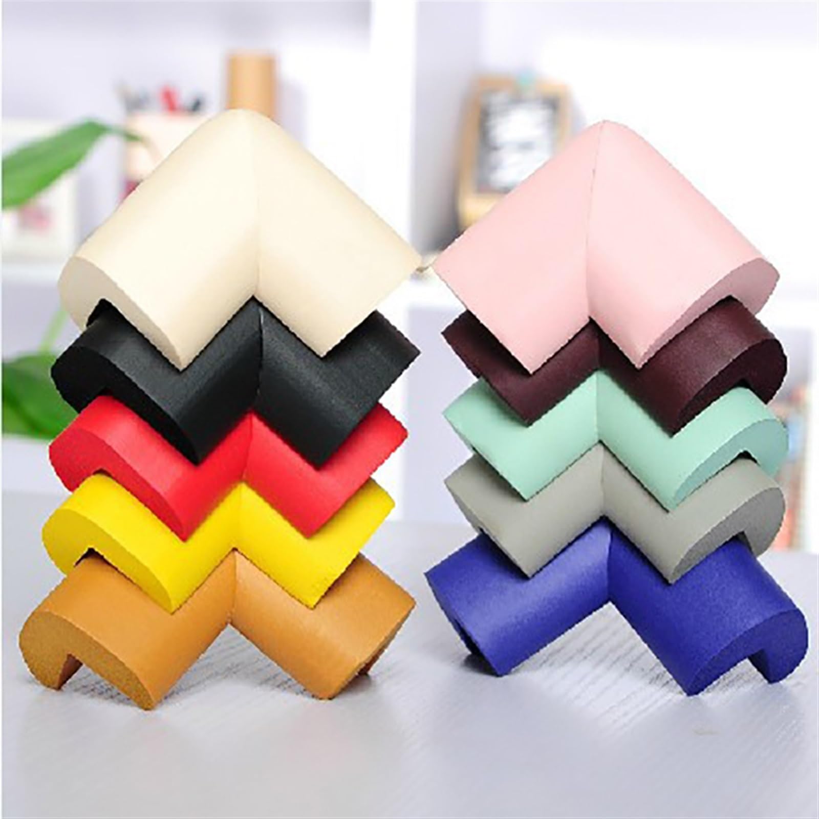 Protectores de Esquinas para mesas, Seguridad Infantil, 8 Unidades, 55 x 55 mm, Protectores de Escritorio Suaves.