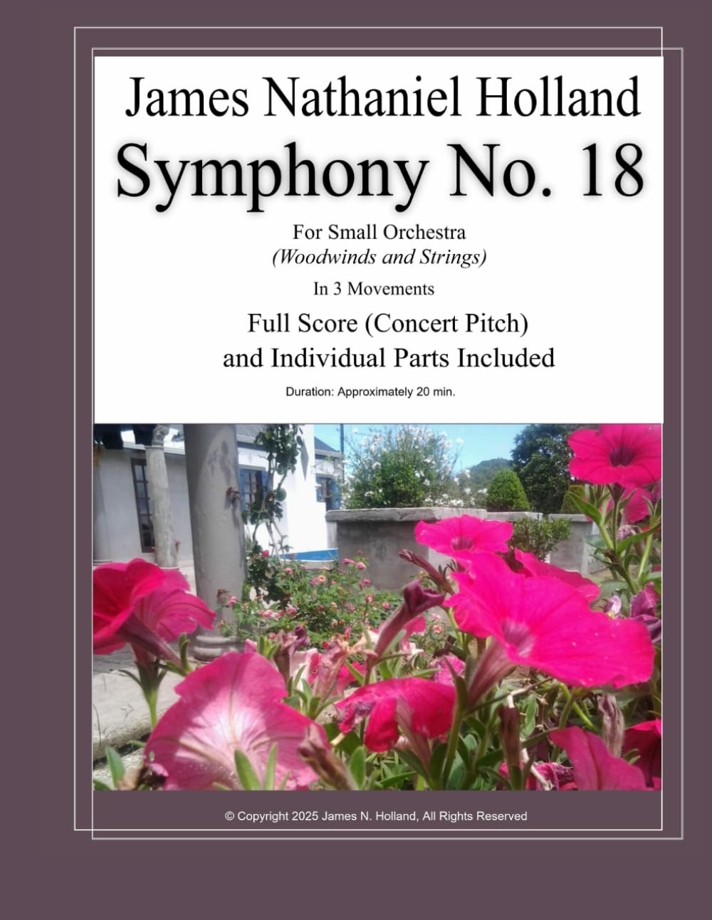 Symphony No 18 matériel d'orchestre pour concert bois et cordes complet