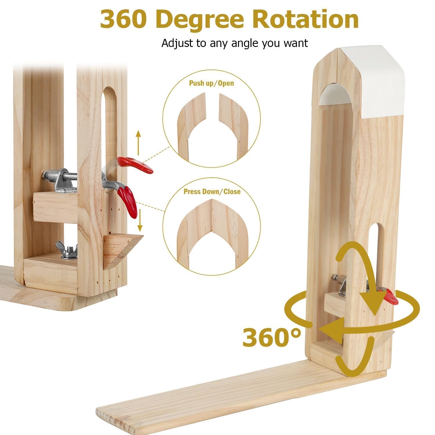 Herramientas de trabajo de cuero para coser pony, mesa de escritorio, abrazadera de caballo de caballo, kit de costura de cuero con 4 tiras de arena y 4 papeles de arena para manualidades de costura a