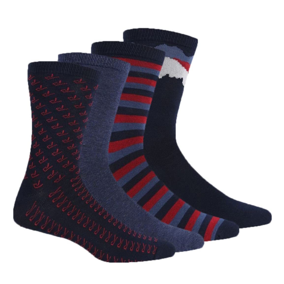 Regatta Lifestyle Mens Walking 4 Pair Pack Socks Dark Denim 6-8