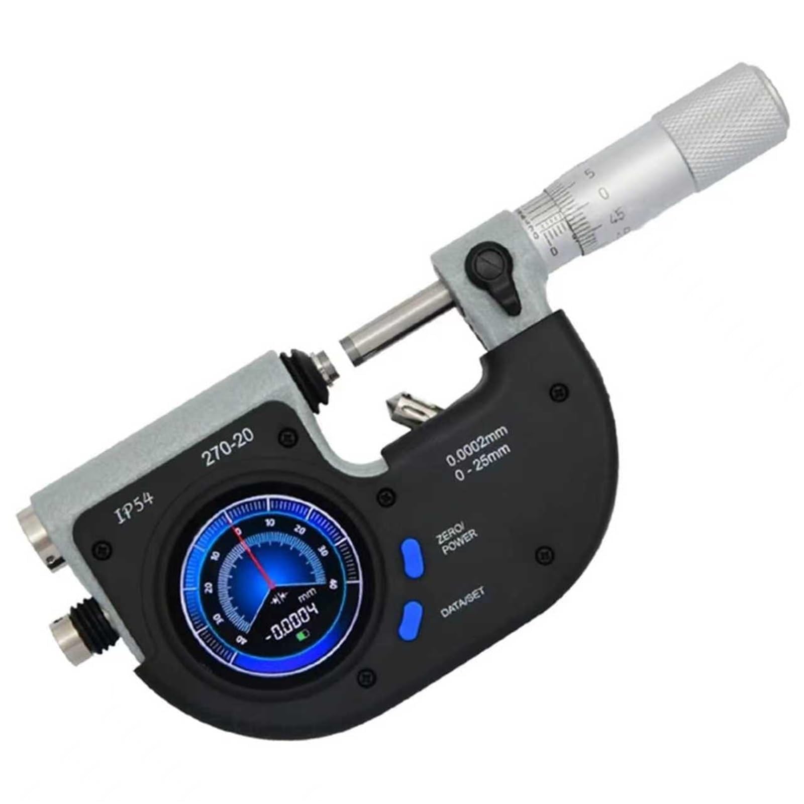 Micrometro Elettronico A Leva 0-25 Mm, Micrometro Digitale per Esterni, Strumento di Misura, Risoluzione 0,0005 Mm, per Officine Meccaniche, Controllo qualità Industriale