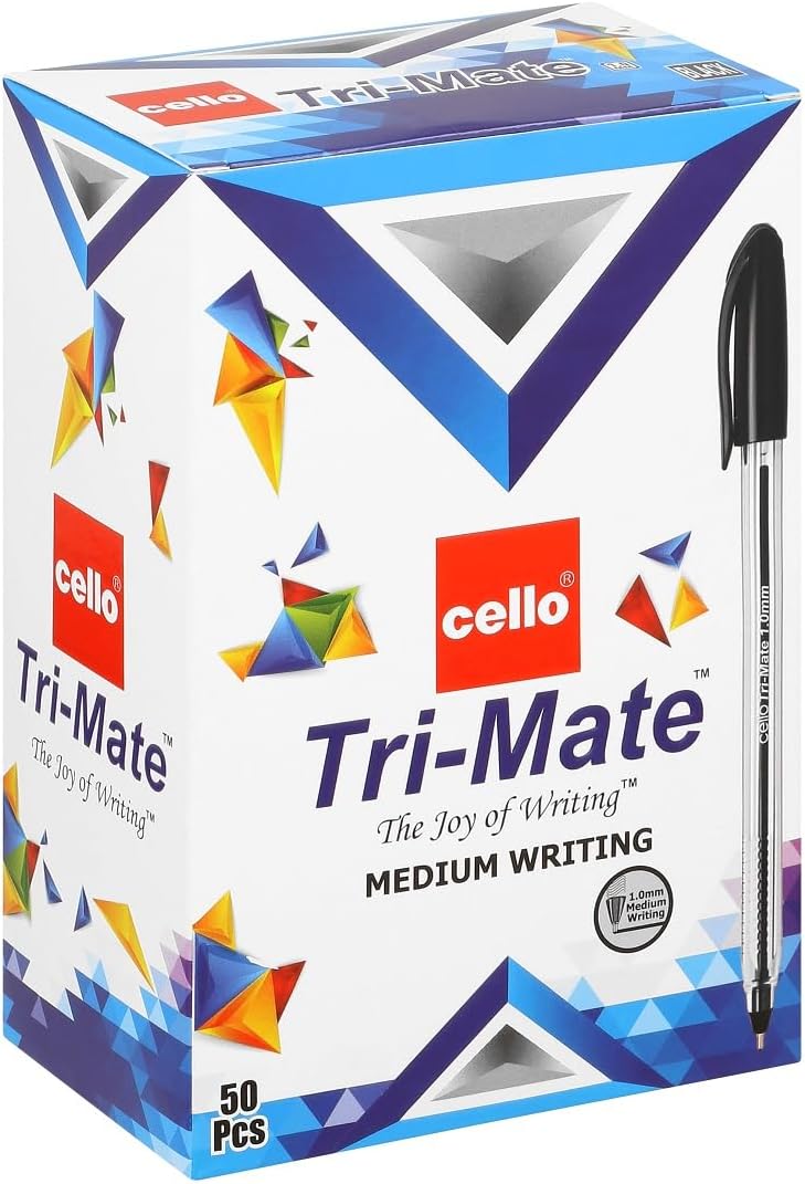 CELLO Trimate Ball Pen 1.0Mm Box Of 50Pc Black Buy Online at Best