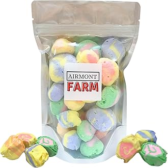 Freeze-Dried Candy Salt Water Taffy 2 oz - Cut To Bite Sized Pieces - Ships In Box - Deliciously Crunchy, Intense Flavor, Lightweight Snack (Lemonade Stand)