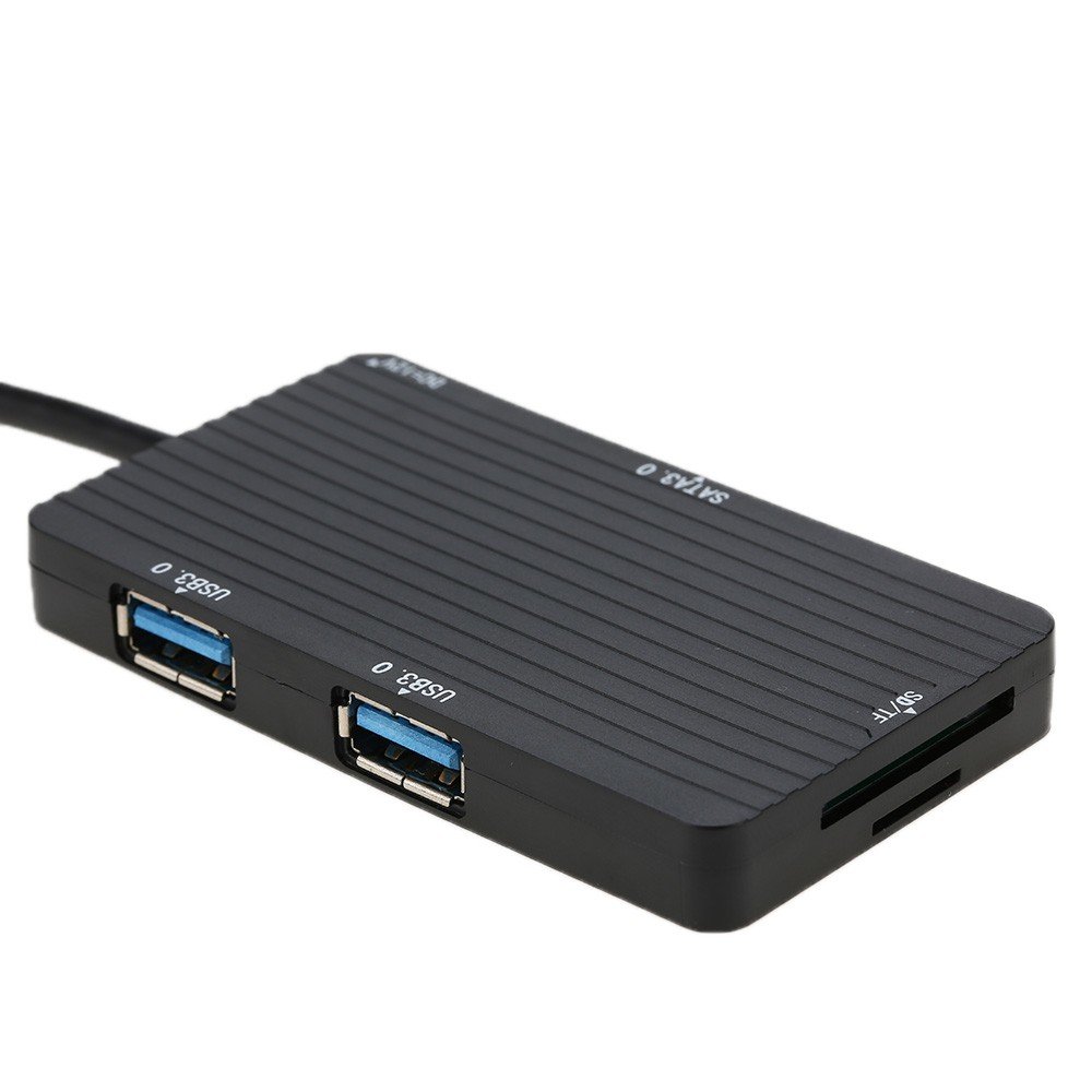 Portatile USB 3.0 multipla 2 USB 3.0 Hub & SATA 3.0 e lettore memory card TF ms adattatore convertitore per computer portatile PC MacBook