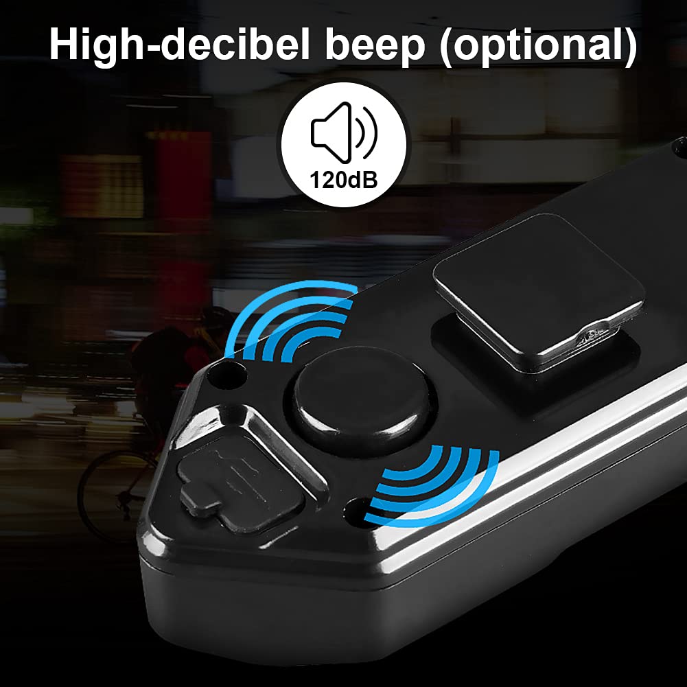 NIUAWASA Luce per Bici,Fanale Posteriore per Bici con Indicatori di Direzione Lampada Clacson,Telecomando Wireless,5 modalità, Spia per Bicicletta con Avvertenza di Sicurezza Ricaricabile USB