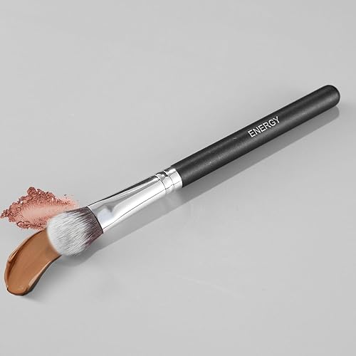 Miniatura 4 de ENERGY Kitten Paw - Brocha de maquillaje en ángulo de precisión para cobertura debajo de los ojos y manchas, cerdas sintéticas suaves para mezcla