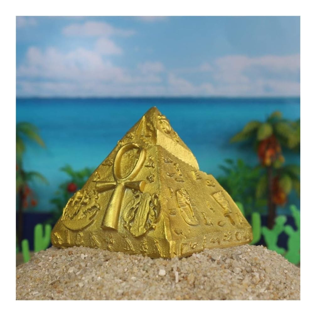 Statua d'arte Regali 2PCS Piramide Egiziana Modello Egitto Dei Piramide Figurine Resina Piramidi Egiziane Decorazione Ornamento Da Tavolo Figura Egitto Statua Antica Arte Modello di Costruzione