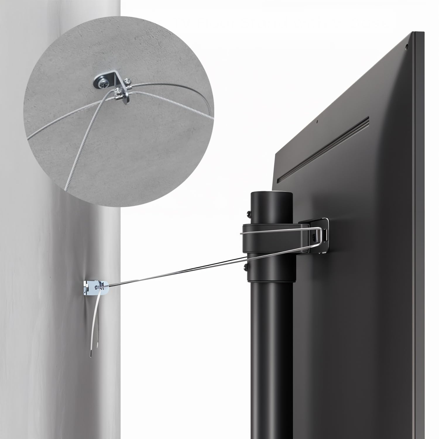 Maclean TV Bodenständer 32"-70" bis 40kg | VESA 200x200-400x400 | Schwenkbar Höhenverstellbar Kabelmanagement | TV-Halterung für Fernseher und Monitore | Stabiler Standfuß für Flexible Positionierung