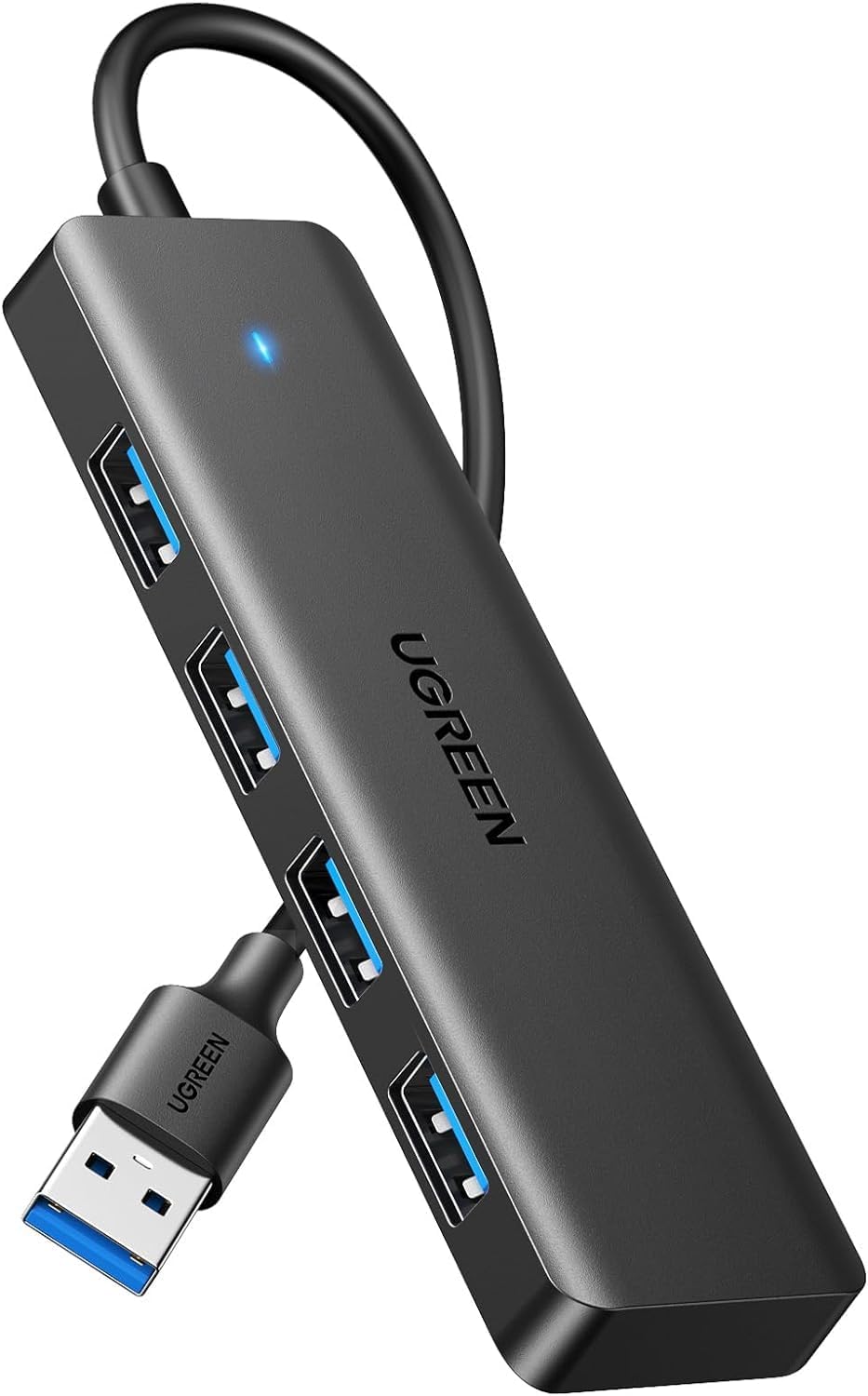 UGREEN USB Hub, 4 Ports Type A Splitter Ultra-Slim USB 3.0 Expander for Mouse, Keyboard, Flash Drive, U Disk, Printer Compatible with Laptop, Desktop PC, Xbox, PS5, Car System, and More (15cm)