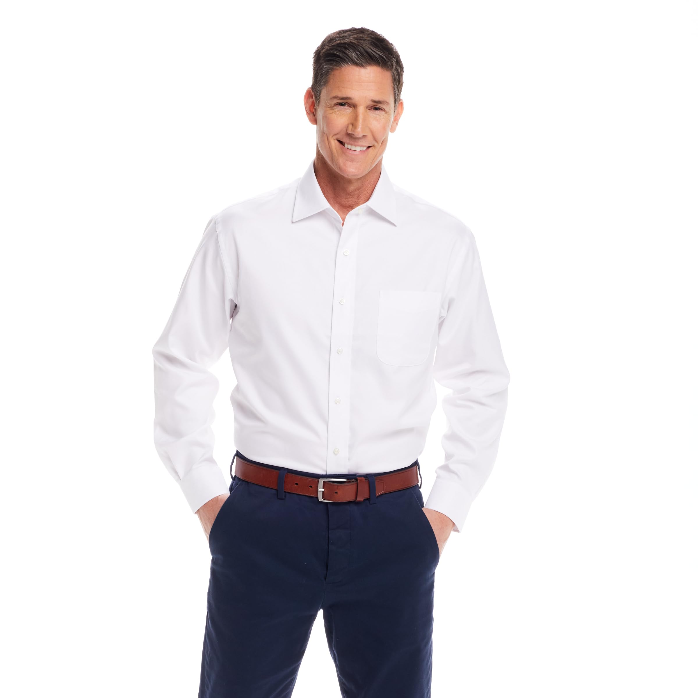 MagnaReady Mens Adaptive Magnetic Closure Button Down Collar Shirt