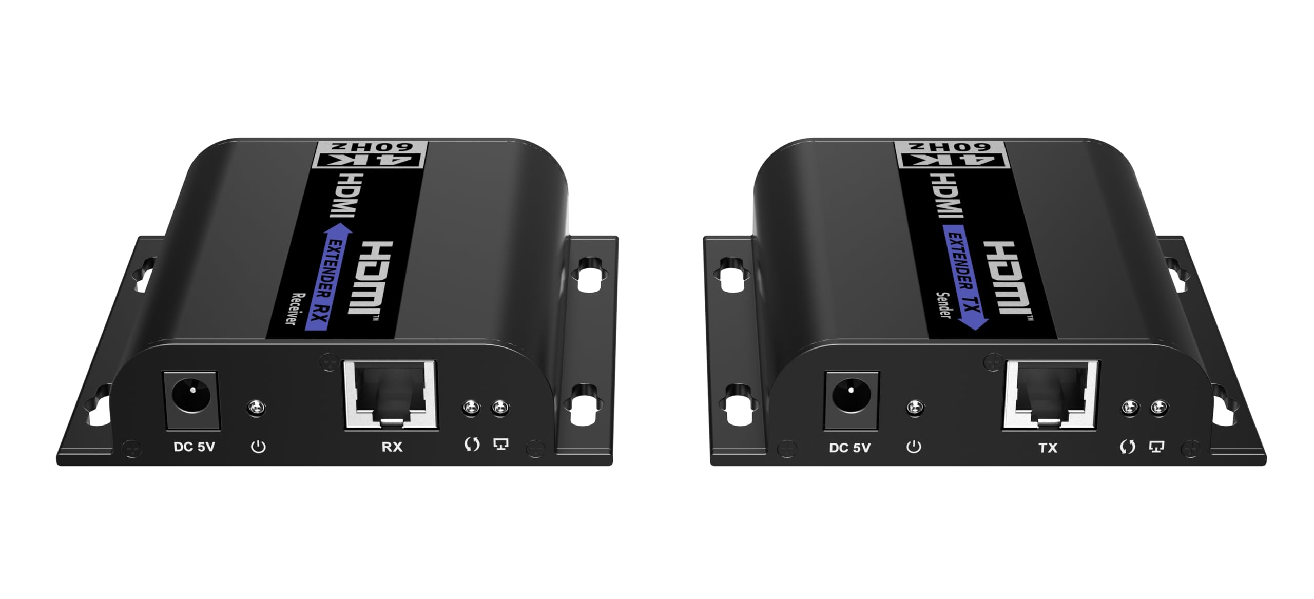 PremiumCord Extensor HDMI 4K hasta 120 m vía LAN, Over IP, Cat5/5E/6, UHD 4K 2160p 60Hz, Full HD 1080p, 4:4:4, HDMI 2.0, HDCP 2.2, Carcasa Robusta de Aluminio