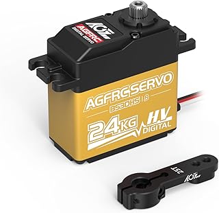 AGFRC 24KG Digital High Torque Servo Programmable Metal Gear Steering Servo for 1/10 RC Car Truck Crawler, 180 ° (B53DHS)