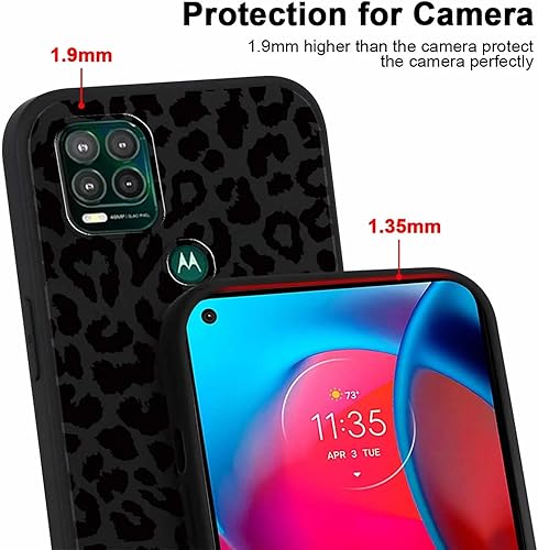 Miniatura 2 de Paquete de 2 fundas de teléfono con estampado de guepardo para Motorola Moto G Stylus 5G 2021 de 6.8 pulgadas, diseño de leopardo de lujo, funda