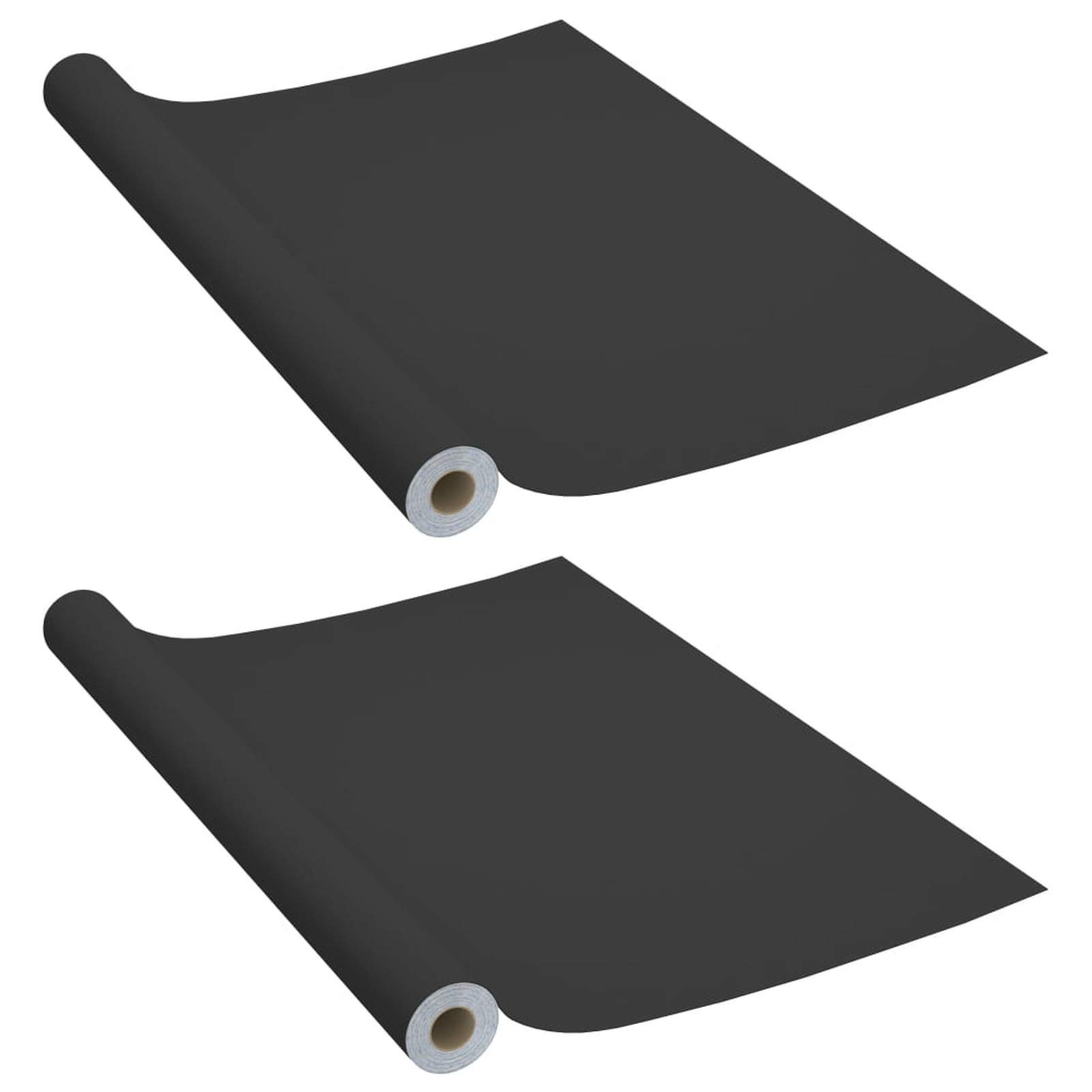 Tidyard 2 pz Pellicole Autoadesive per Mobili in PVC Rovere Moro/Bianco/Nero 500x90 cm,Pellicole Autoadesive per Porte Finestre e Muro Parete