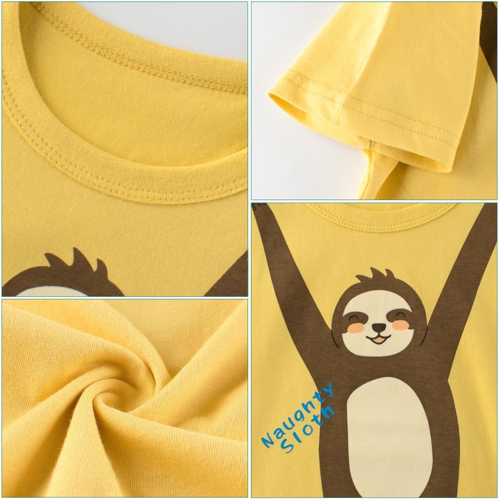 Boys' 4-Pack Dino Crocodiles Short Sleeve Crewneck T-Shirts Top Tee 2-7 Years Toddler Boys' Value Pack Cotton T-Shirt - Image 6