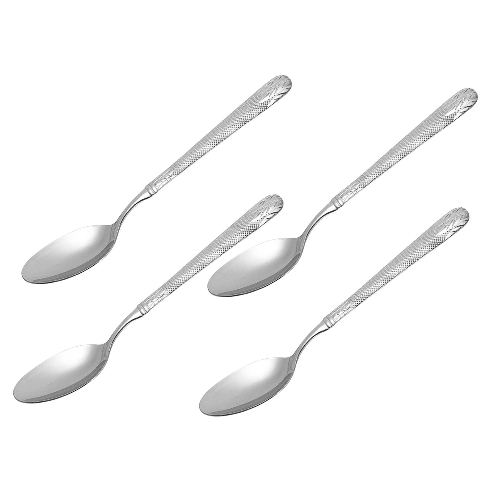 Cuillères de service en acier inox 304 lot de 4 argentées pour dessert et buffet de maison