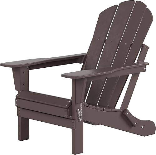 WestinTrends Silla Adirondack para exteriores, silla de plástico para hoguera, silla plegable resistente a la intemperie, para terraza, jardín,