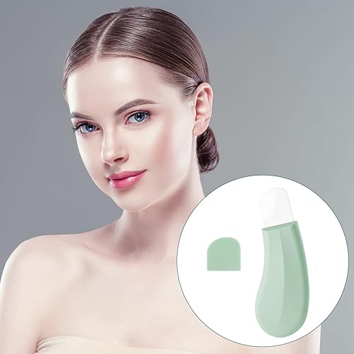 Miniatura 6 de Removedor de puntos negros de silicona para la nariz, extractor de puntos negros suave y seguro para nariz, espátula de piel limpia profunda, Verde
