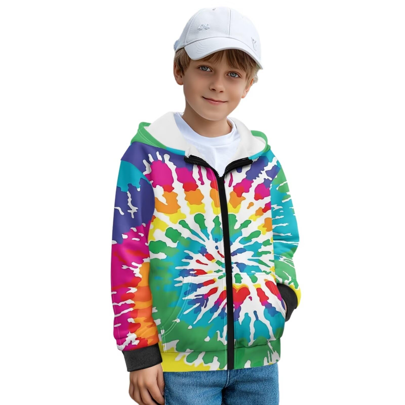 chaqlin Sudaderas con capucha de manga larga para niñas, suéter con capucha para niños S-XL