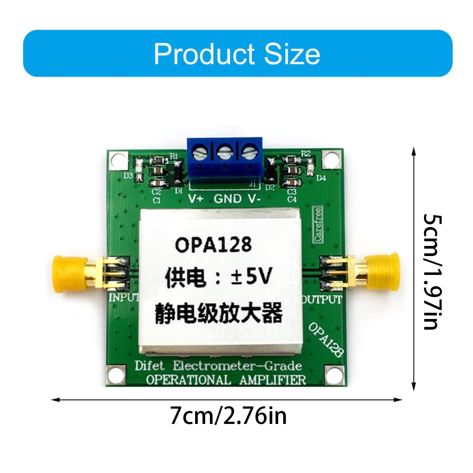 Amplificador funcional de precorriente extremadamente baja 75fA para aplicaciones de electrometro con resistencia en amplificadores de masa para equipos científicos