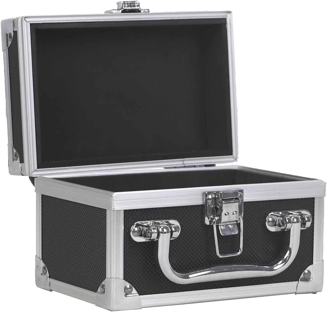 Ursae Minoris Elite Black Aluminum Case for US Proof Sets, Postage Stamps in Glassine Envelopes, and Other Treasures, Compact Size