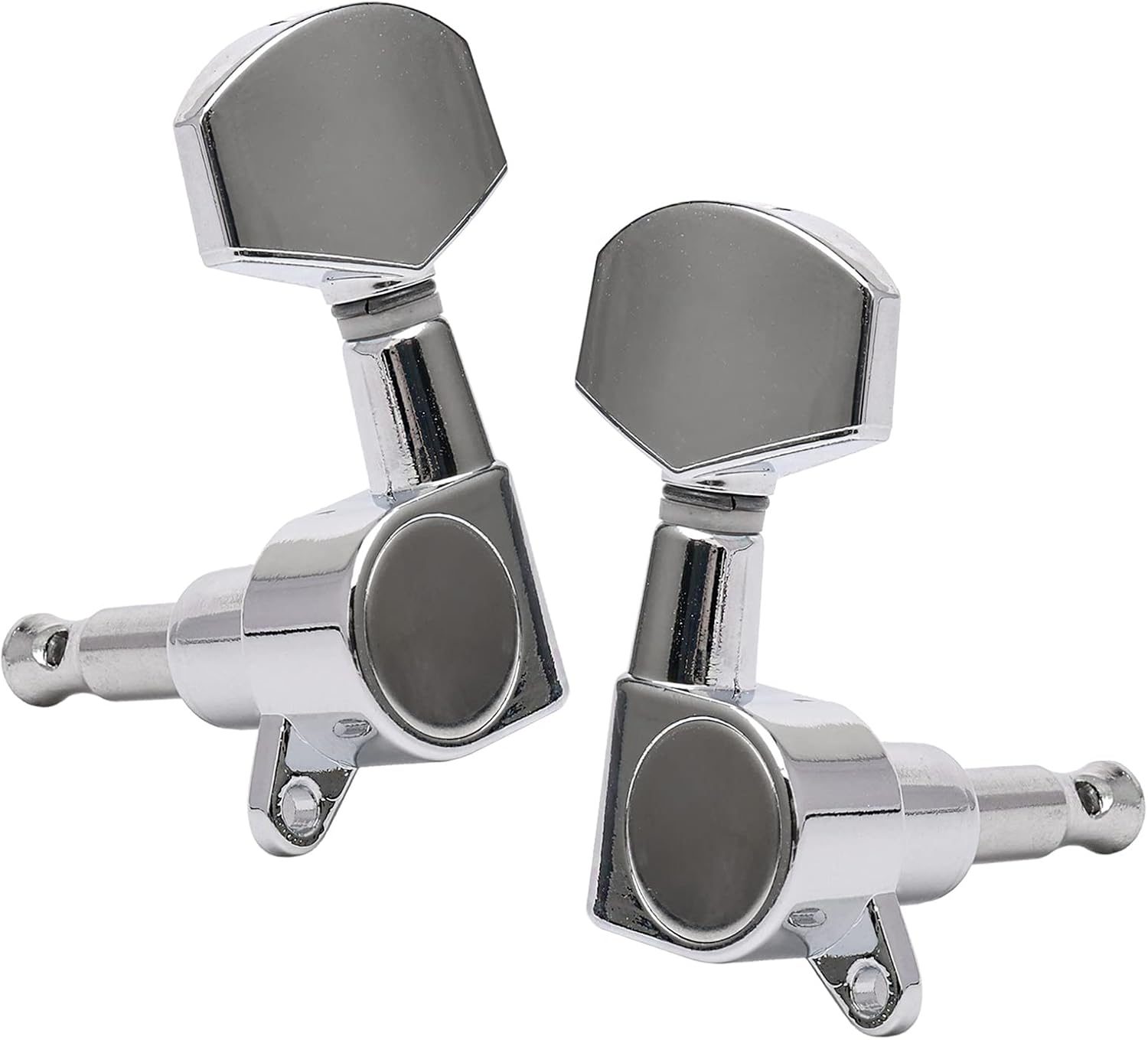 Swhmc Guitar Adjustable Fixed Bridge Tailpiece with 3L3R Tuning Pegs Include Bridge Tailpiece Cover and Mounting Screws for Vintage Teisco Electric Guitar