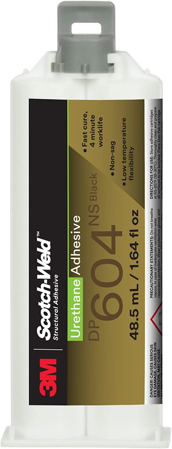 3M Scotch-Weld Urethane Adhesive DP604NS, Black, 48.5 mL Duo-Pak, 1 Each