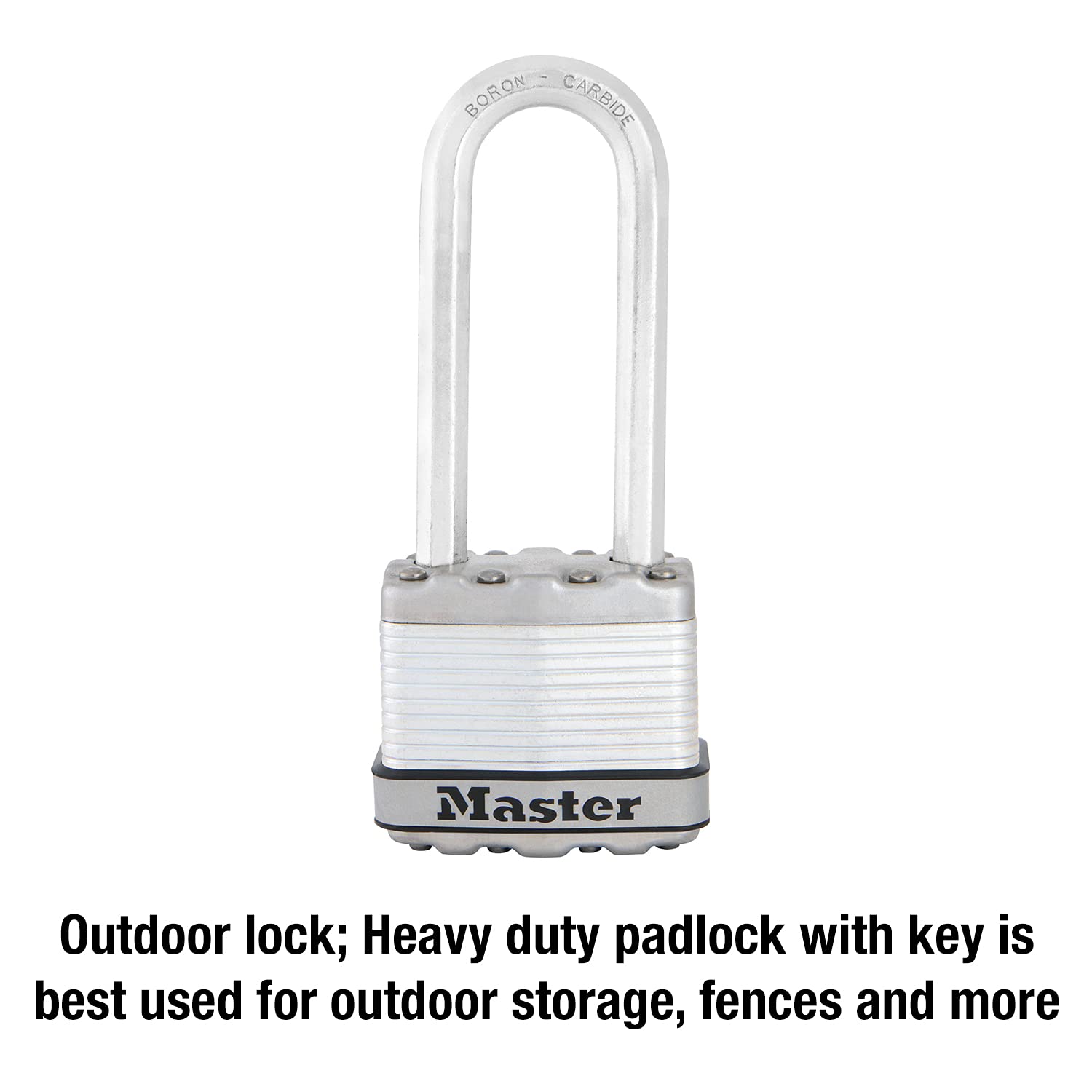 Master Lock M1XKADLJCCSEN Candado de acero, cerradura laminada Magnum, 1-3/4 pulgadas de ancho, M1XKADLJ, grillete de 2-1/2 pulgadas