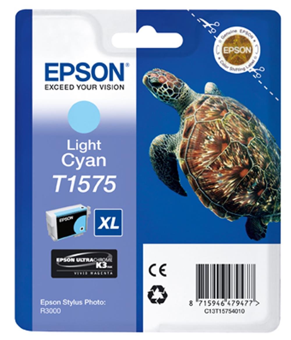 Epson Lightcyan T1575 Light Cyan Original Ink Cartridge (T15754010) (Turtle)