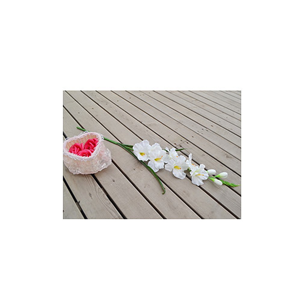 Fiore Di Gladiolo Artificiale Viola 80 Cm - Stelo Finto Con Foglie E Boccioli Per Bouquet Da Sposa E Decorazione Casa