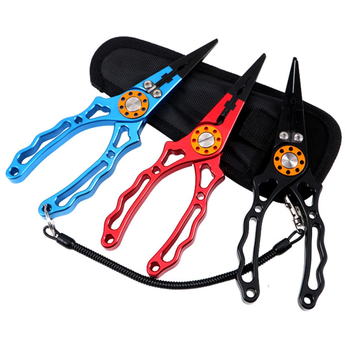 Happyyami Cnc Aluminiumlegierung Multifunktions-angelschnur- Mit Hakenlöser Und Angel-lanyard Rot Für Karpfenangeln Mit Rutschfesten Griffen Und Gebogenen Backen Für Einfachen