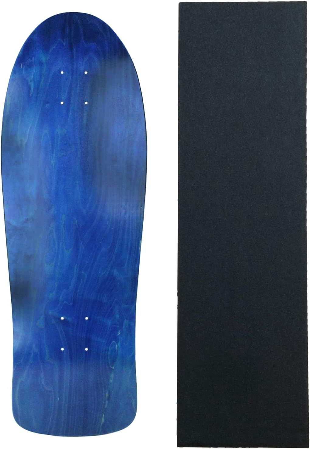 Old School 10" x 30" Stained Blue Blank Skateboard Deck + Grip