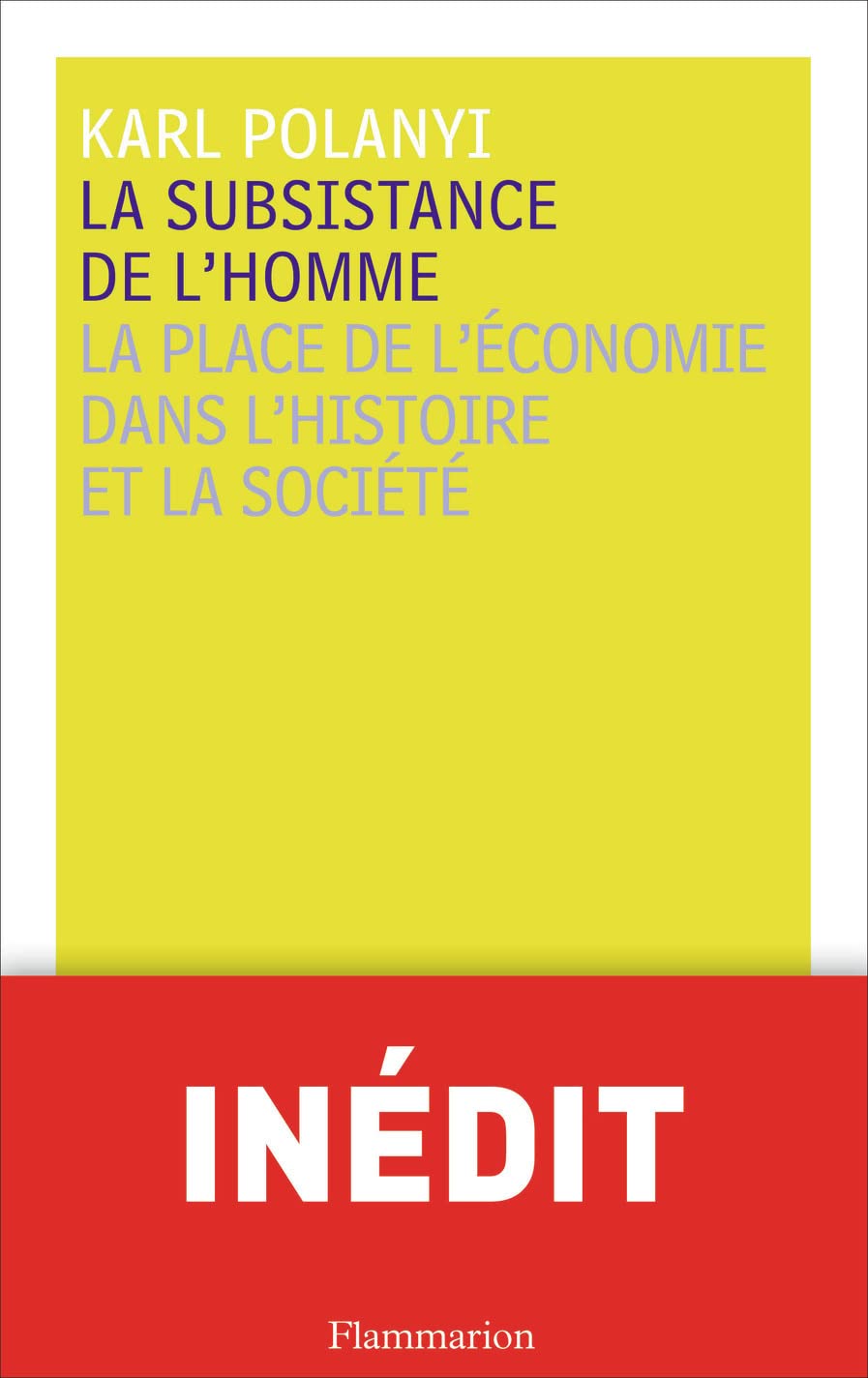 La Subsistance de l'homme: La place de l'économie dans l'histoire et la société