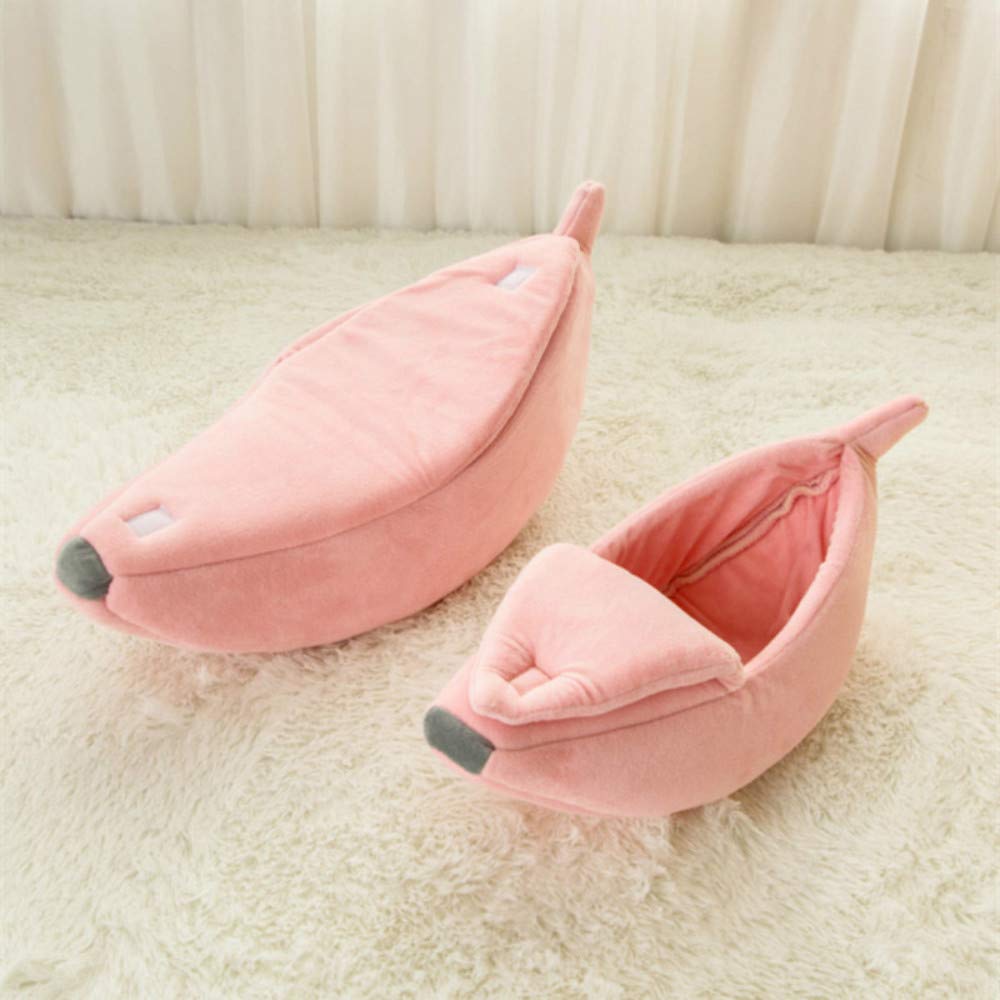 Banana Pet Cat Bed Warmer Soft Cat House Sofa Sleeping Playing Resting Bed