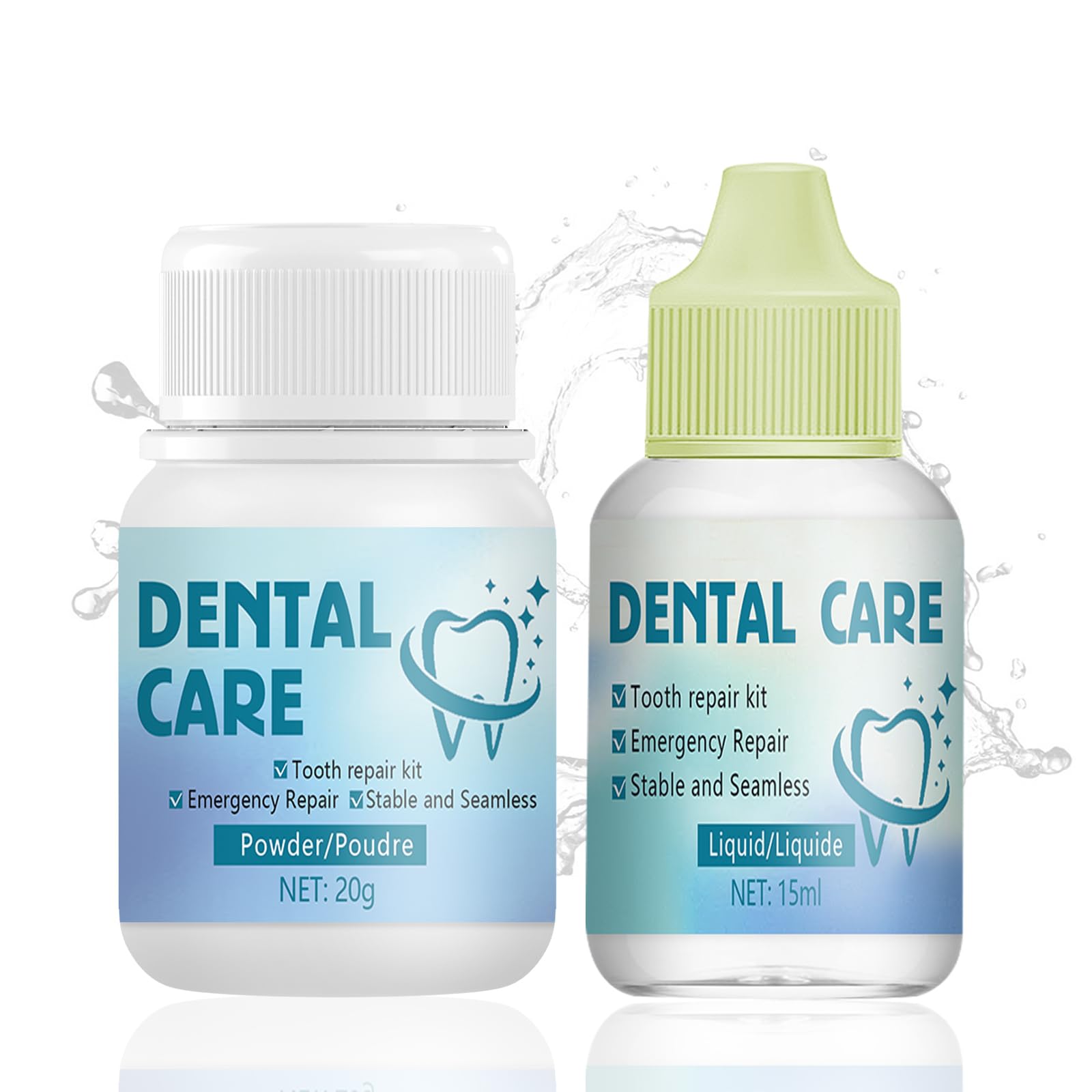Cemento Dental Kit Reparación Relleno Temporal para Corona Puente Caries