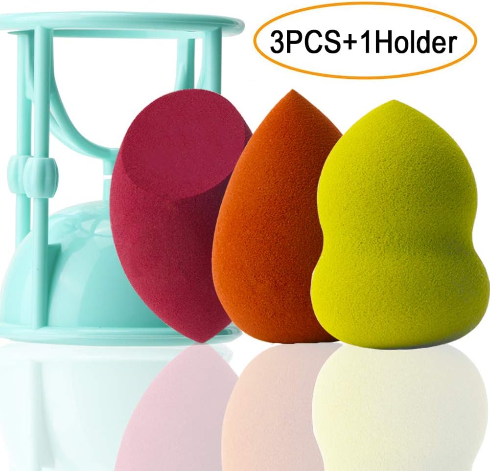 Makeup-Sponge Flawless Foundation Blending Sponge - Make Up Sponge for Liquid, Creams, and Powders, Multi Color Cosmetic Sponges