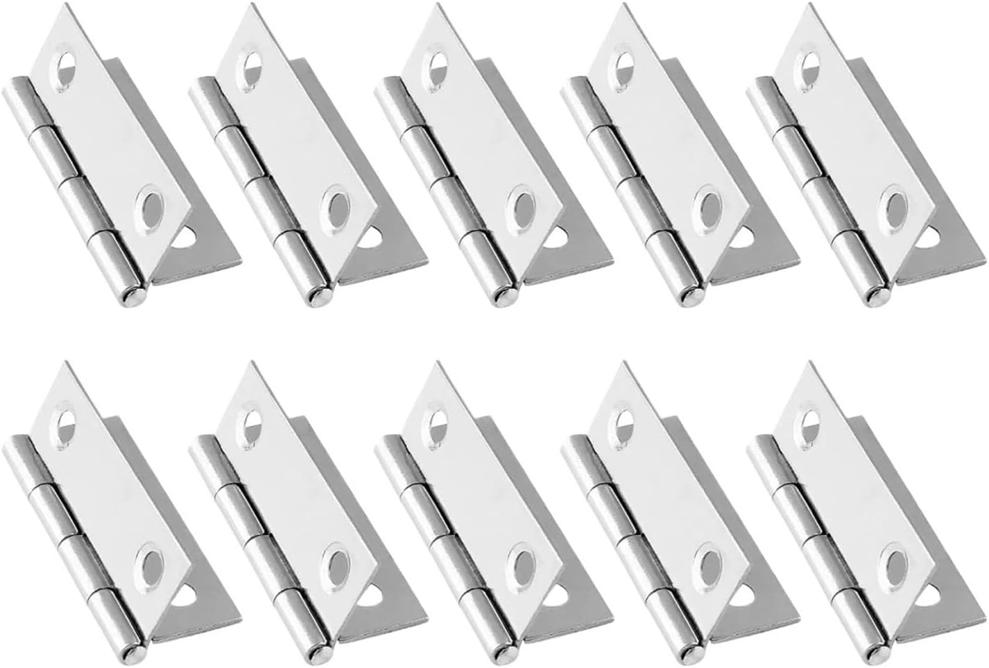 Adjustable Hinges Door Closing Hinges 20pcs 1.5 Inch Stainless Steel Folding Butt Cabinet Mini Door Hinge