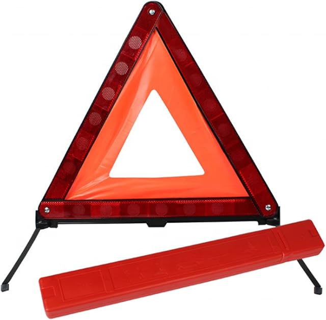 Simply SWT1Foldable Warning Triangle, Complied with ECE R27 European Standards, Convenient Carry Box, Highly reflective Design Clearly Alert