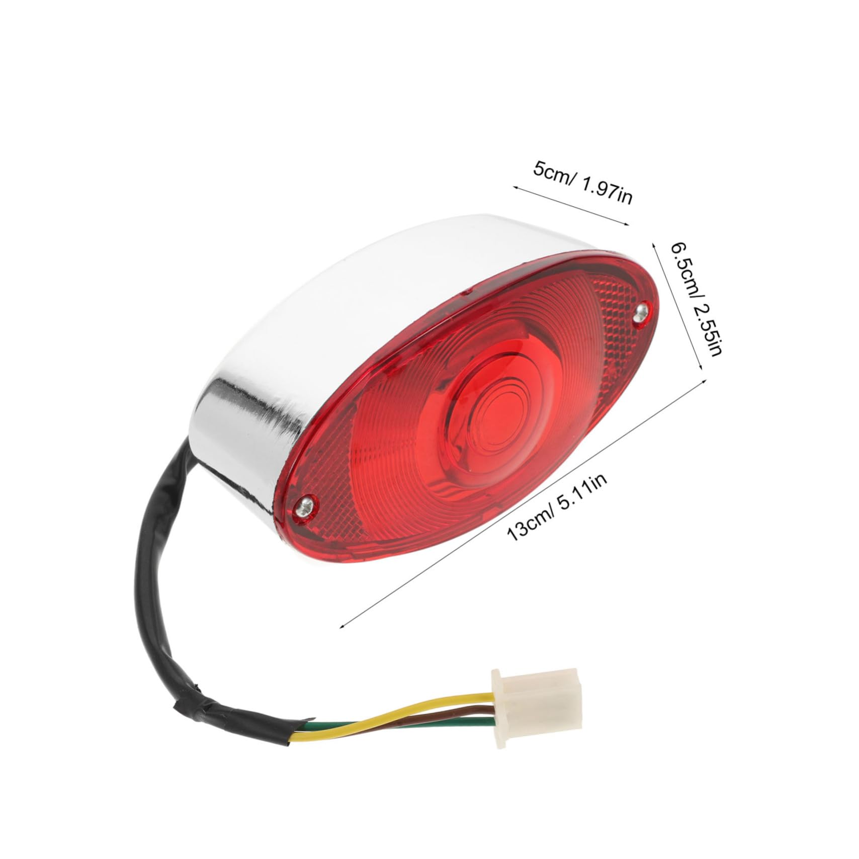 Feu De Frein Arrière Pour Moto Plastique Œil De Chat Lumière De Frein Vintage Et Lumière De Position Compatible Avec Honda